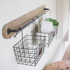 Metal Wire Basket Bins Wall Decor Versatile Metal Wire Basket Wall Decor Display Storage With Removable Baskets For E Wire Baskets Diy Bathroom Bathroom Decor