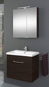 Planetmobel Waschtischunterschrank Mit Spiegelschrank Badmobel Set 60cm Fur Badezimmer Gaste Wc Wenge Badezimmer Schrank Spiegelschrank Badezimmer