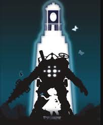 Bioshock Big Daddy And Little Sister Tattoo Bioshock Poster Art Big Daddy Little Sister And Lighthouse Bioshock Bioshock Game Poster Art