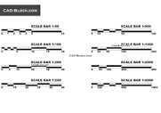 Scale Bar CAD block free download, AutoCAD drawing