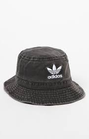 Adidas Washed Black Bucket Hat Top Off Your Look With A Street Style Approved Cap Provided By Adidas The Washed Bucket Hat Has A Malleable Design A Wash Hats Hats For Men Outfits With Hats