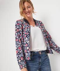 Inspirations veste fleurie collection printemps / été 2015. Veste Bomber Imprime Fleuri Femme Imprime Grain De Malice
