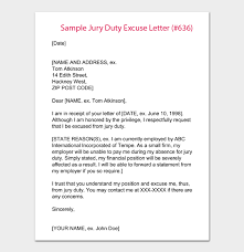 Before writing the letter to get out of jury duty, make note of the date and time for jury the reason why i am not able to attend the jury duty i accepted earlier is my professional work concerned. 28 Jury Duty Excuse Letter Examples Templates Tips