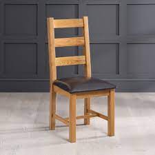 Beautifully crafted with a natural looking finish, the the ercol penn padded dining chair from the windsor collection is a timeless style that is solid yet elegant. Solid Oak Ladder Back Dining Chair The Furniture Market