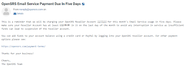 Opensrs Email Service Billing Opensrs Help Support