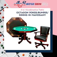 3 In 1 Combination Table Octagon Poker Table Bumper Pool Table Poker Table