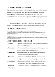 Menyunting teks negosiasi merupakan salah satu cara menganalisis isi negosiasi dan kebahasaan teks negosiasi serta menganalisis penggunaan kalimat baku dan tidak baku sesuai dengan struktur isi dan struktur bahasa pada teks negosiasi yang digunakan. Teks Negosiasi