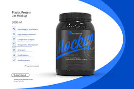Download Plastic Protein Jar Mockup 3l In Creative Store On Yellow Images Creative Store PSD Mockup Templates