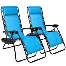 Amazon Com Best Choice Products Set Of 2 Adjustable Zero Gravity Lounge Chair Recliners For Patio Pool W Cup Holder Outdoor Chairs Gravity Chair Pool Chairs
