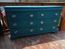 This Sold Wood River S Edge Dresser Was Pretty Beat Up I Painted It In Renfrew Blue Chalk Paint And Distressed To Give Wood River Solid Wood Blue Chalk Paint