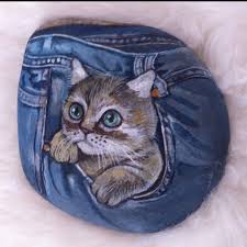 Kot Pantolonunuzu Giyerken Dikkatli Olun Cebinden Boyle Yaramaz Bir Kedi Pet Rocks Kedi