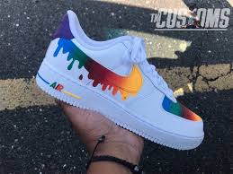 Custom Nike Air Force 1 Drip Etsy In 2020 Colorful Nike Shoes Nike Air Shoes Air Force Shoes