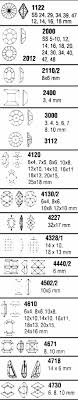 Colors Size Charts Rhinestone Shapes Dreamtime Creations