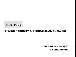 Zara is a line of trendy apparel from men, women and kids. Zara Online Product Operational Analysis