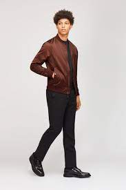 Men S Bomber Jacket Burgundy Bonobos Bomber Jacket Men Mens Outfits Bomber Jacket