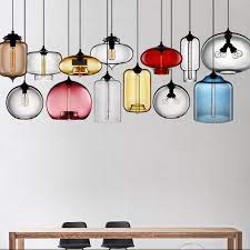Coloured Glass Pendant Lights For