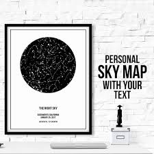 Custom Sky Map Star Chart Personalized Star Chart Print Night Sky Print Custom Star Map Digital Custom Star Chart Constellation Print