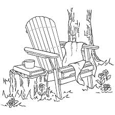 Adirondack Chair Clipart Coloring Pages Coloring Books Digi Stamps