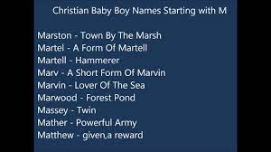 This appendix of tagalog (filipino) surnames is meant to complement the contents of category:tagalog surnames. Christian Baby Boy Names M Youtube