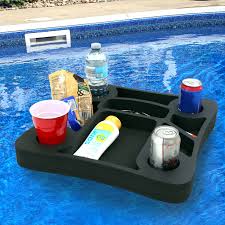 The table can be inflated by mouth or by pump and includes full 10 cup beer pong on each side. Polar Whale Floating Drink Holder Refreshment Table Tray For Pool Beach Party Float Lounge Durable Foam 17 5 Inches Large 10 Compartments Uv Resistant Walmart Com Walmart Com