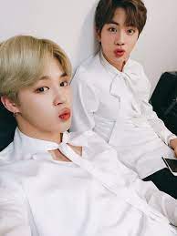 Jimin and jin are very close due to their open, friendly and caring nature. Love Jimin And Jin Bts Jimin Jimin Bangtan
