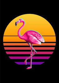 40,000+ high quality wallpapers & backgrounds. Retro Flamingo Aesthetic Poster By Edm Project Displate