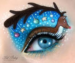 Rudolph The Red Nosed Reindeer Come To Skinthetics Laser Hair Removal Skin Care Center In West Christmas Eye Makeup Crazy Eye Makeup Creative Eye Makeup