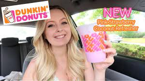 New Dunkin Coconut Refresher Review Golden Peach Taste Test Youtube