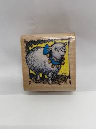 Holiday Lamb - Cute Wood Rubber Stamp By Rubber Stampede A491-C NEW