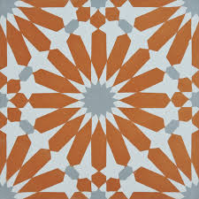 With showrooms in nottingham, derby, leicester & loughborough. 8 X8 Alhambra Handmade Cement Tile Orange Gray Set Of 12 Contemporary Wall And Floor Tile By Moroccanmosaictile House Houzz