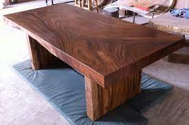 Solid Wood Dining Table Golden Acacia Wood Single Slab Etsy In 2021 Dining Table Wood Dining Table Live Edge Dining Table