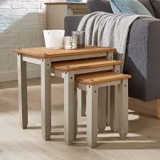 Buy pine coffee tables and get the best deals at the lowest prices on ebay! Home Source Corona Grey Pine Nest Of Tables Set Of 3 Occasional Coffee Side Table Mexican Buy Online In Botswana At Botswana Desertcart Com Productid 69222763