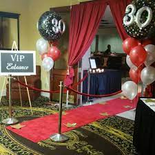 30th Class Reunion With The Theme Star Studded Red Carpet Affair Class Reunion Decorations School Reunion Decorations Reunion Decorations