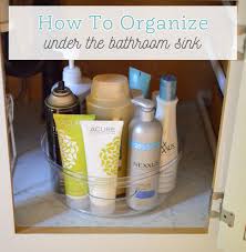 how to organize under the bathroom sink