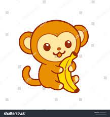 How to draw a baby monkey cute and easy. Cute Cartoon Baby Monkey Hugging Banana Kawaii Character Drawing Isolated Vector Clip Art Illustration Ad Affil Cartoon Monkey Cute Cartoon Baby Cartoon