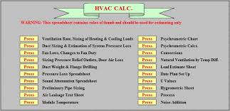 howmechanismworks total hvac calculations in excel sheet