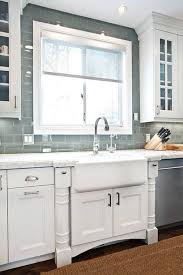 Ice Gray Glass Subway Tile Glass Backsplash Kitchen Kitchen Remodel Small Home Kitchens