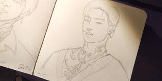 See more ideas about tattoos, art tattoo, pencil tattoo. Shownu With Piercings And A Chest Neck Tattoo Pencil Sketch Monbebe Amino