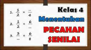 Cara menentukan pecahan senilai#kelas 4 k13. Cara Menentukan Pecahan Senilai Youtube