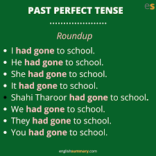 Past Perfect Tense Examples In 2020 Perfect Tense Learn English Words Teaching English Grammar