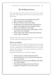 Poker is one of the most popular of all casino games. The Book Sharp Staking