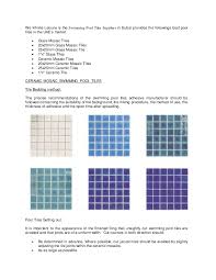 If using a pumice stone, make sure both the tile and the stone are wet at all times while cleaning to. Swimming Pool Tiles