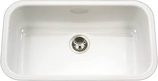 Beautiful and easy to care for, this polished square tile is a home owners dream. Houzer Pcg 3600 Wh Porcela Series Porcelain Enamel Steel Undermount Single Bowl Kitchen Sink Large White Amazon Com