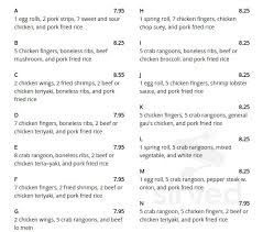 Peking Garden Restaurant Menu In Worcester Massachusetts