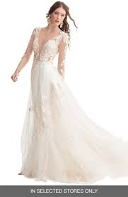 Willowby Rhapsody Lace Tulle A Line Wedding Dress Nordstrom Nordstrom Wedding Dresses Lacy Wedding Dresses Sheer Wedding Dress