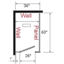 Toilet compartments manufactured by global partitions (global steel products corp.) or approved. Bathroom Partition Dimensions For Commercial Restroom Stalls