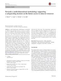 Pentru un m1, golf 5 mai exact a costat 450 de lei in august 2015. Pdf Towards A Multi Dimensional Methodology Supporting A Safeguarding Decision On The Future Access To Mineral Resources