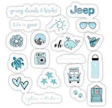 Blue Vsco Sticker Pack Sticker Iphone Stickers Printable Stickers Print Stickers