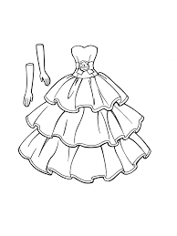 This Dress Goes With Gloves Coloring Page Jpg 768 1 024 Pixels Wedding Coloring Pages Barbie Coloring Pages Coloring Pages For Girls