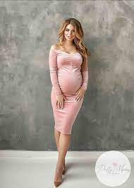 Knee Length Maternity Dress Jane For Baby Shower Etsy Blush Maternity Dress Maternity Dresses For Baby Shower Stylish Maternity Outfits